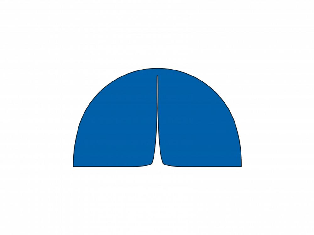 Tente gonflable Globe Paroi porte (tirette verticale) - 4m Bleu