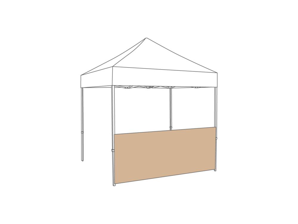 Tonnelle pliante Demi paroi larérale - 2,5m - PVC (mat) Desert Sand