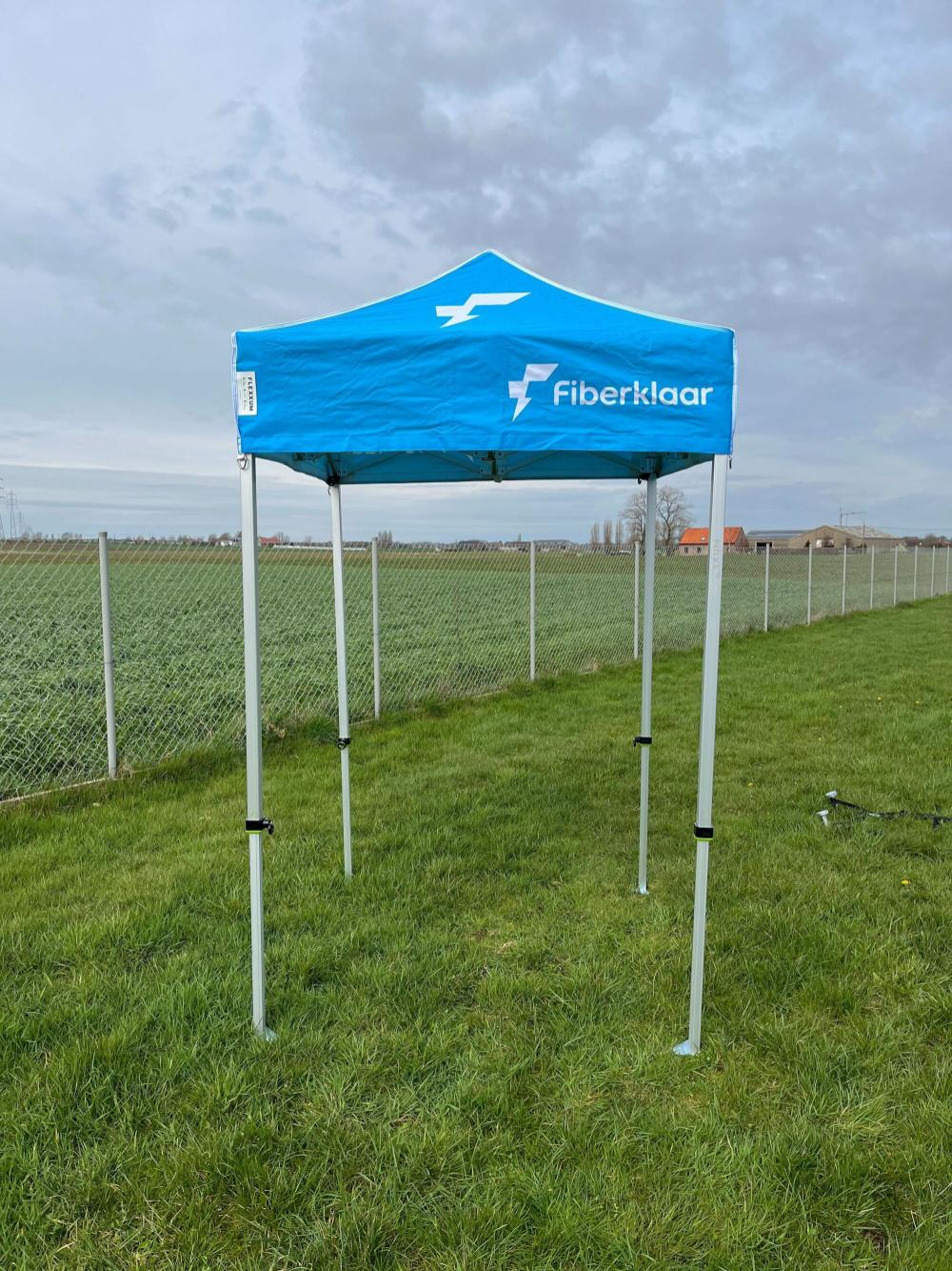 Faltzelt AluForce mit Dachplane - 1,5 x 1,5 m - Polyester Weiß