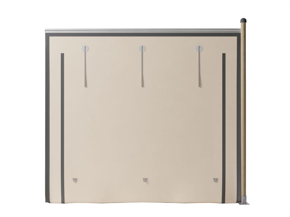 Paroi latérale Hiflexx - extension - 3 x 2,75 m - sans fenêtre Sable/Sable