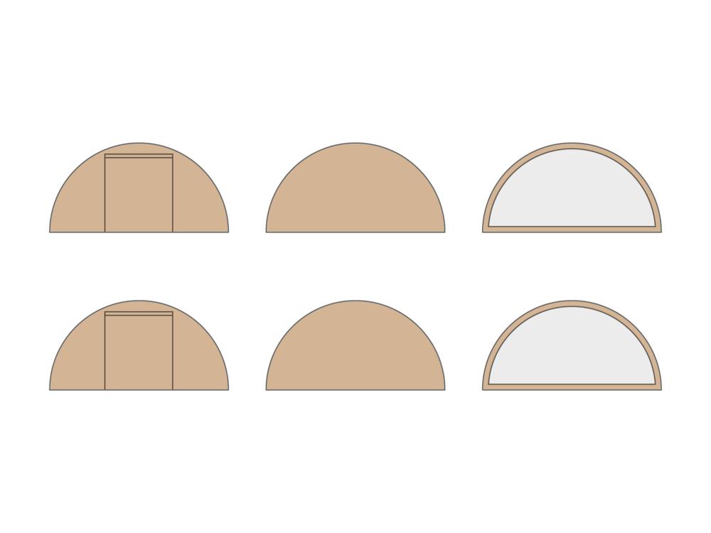 Kit côtés tente étoile StellarLite - 16m diameter - Polyester Desert Sand