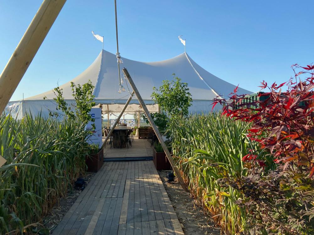 Tente Sailcloth 14X20m - Hauteur de passage 2,44m Blanc