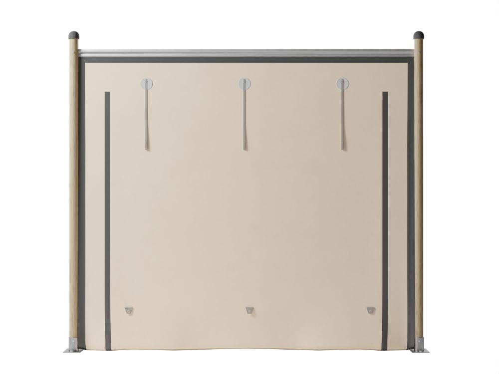 Paroi latérale Hiflexx - base - 3 x 2,75 m - sans fenêtre Sable/Sable