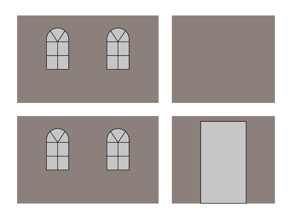 Faltzelt Seitenwandset mit Tragetasche - Bogenfenster - 2x3 m - Polyester sand