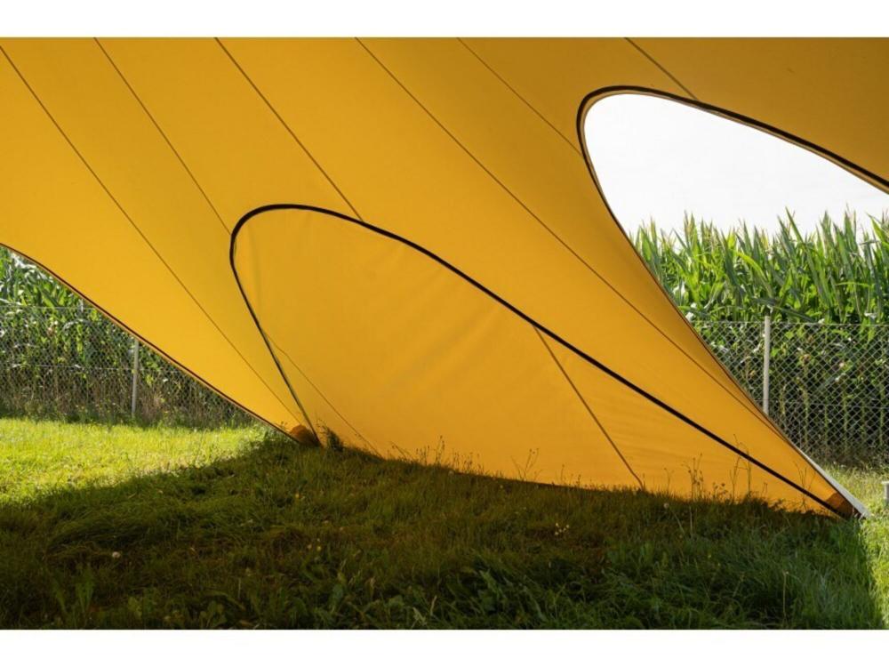 Sternzelt Stellar 9 textured - geschlossene Seitenwand 18 m Sand