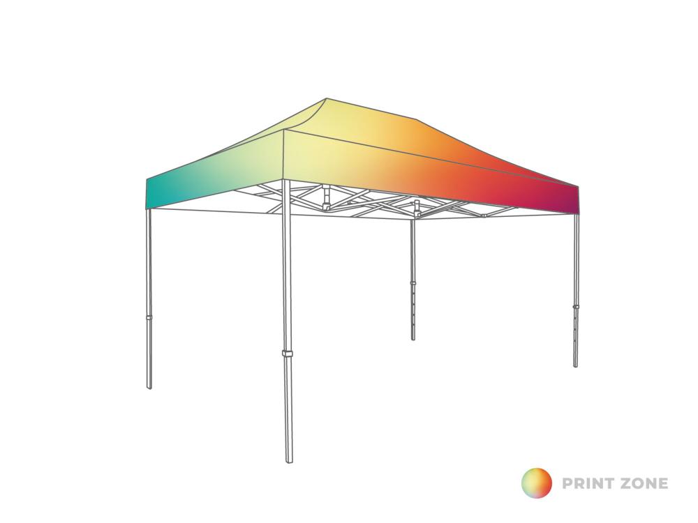 Folding tent AluLite with roof - 3x4,5m - Polyester Print