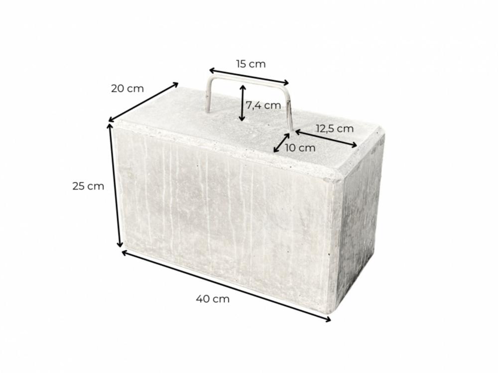 Betonblok - 45 kg (met handgreep)