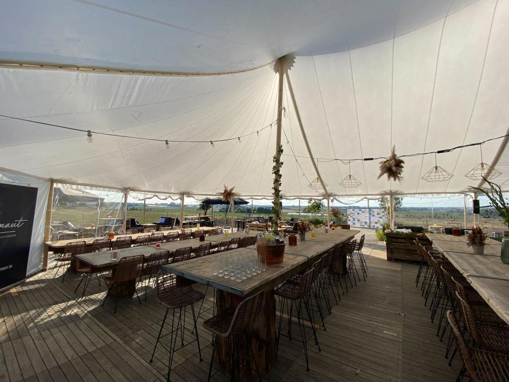 Tente Sailcloth 14X20m - Hauteur de passage 2,44m Blanc